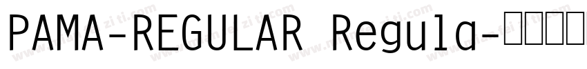 PAMA-REGULAR Regula字体转换